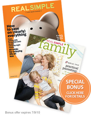 Real Simple magazine two free issues