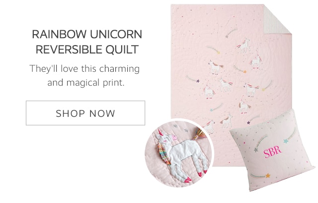 RAINBOW UNICORN REVERSIBLE QUILT - SHOP NOW