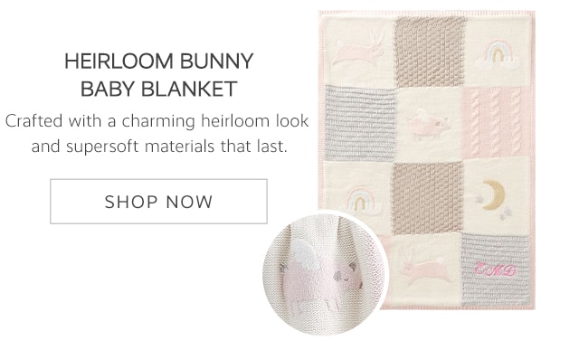 HEIRLOOM BUNNY BABY BLANKET - SHOP NOW