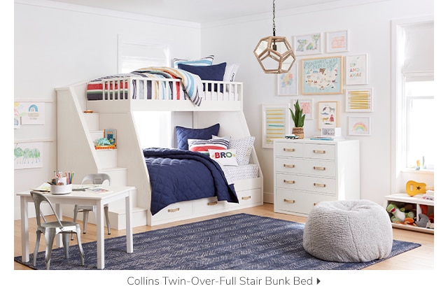 COLLINS TWIN-OVER-FULL STAIR BUNK BED