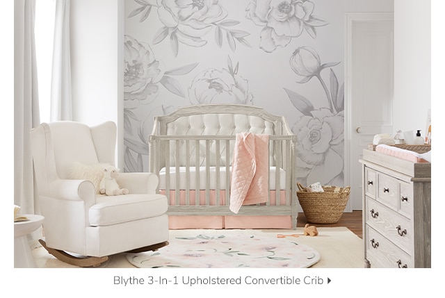 BLYTHE 3-IN-1 UPHOLSTERED CONVERTIBLE CRIB