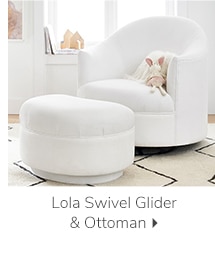 LOLA SWIVEL GLIDER & OTTOMAN