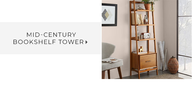 MID-CENTURY BOOKSHELF TOWER