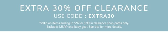 EXTRA 30% OFF CLEARANCE - USE CODE: EXTRA3O