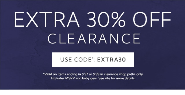 EXTRA 30% OFF CLEARANCE