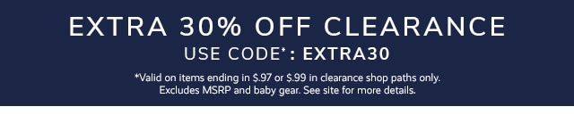 EXTRA 30% OFF CLEARANCE