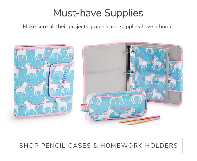 SHOP PENCIL CASES & HOMEWORK HOLDERS