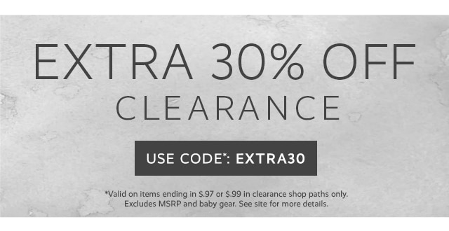 EXTRA 30% OFF - USE CODE*: EXTRA30