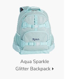 AQUA SPARKLE GLITTER BACKPACK