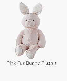 PINK FUR BUNNY PLUSH