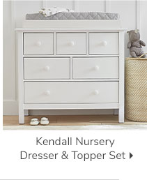 KENDALL NURSERY DRESSER & TOPPER SET