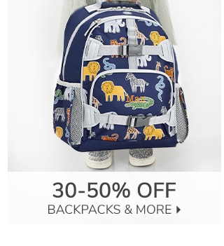 30-50% OFF BACKPACKS & MORE