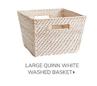 LARGE QUINN WHITE WASHED BASKET