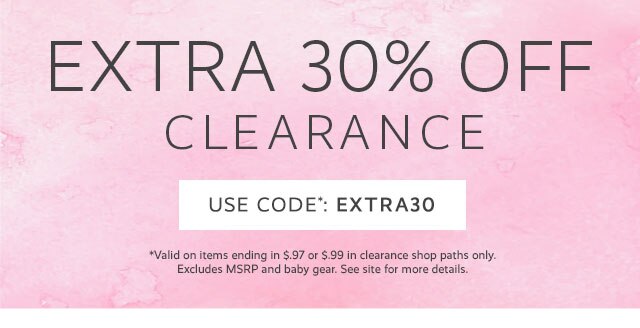 EXTRA 30% OFF CLEARANCE