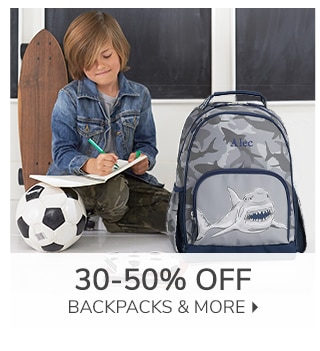 30-50% OFF BACKPACKS & MORE