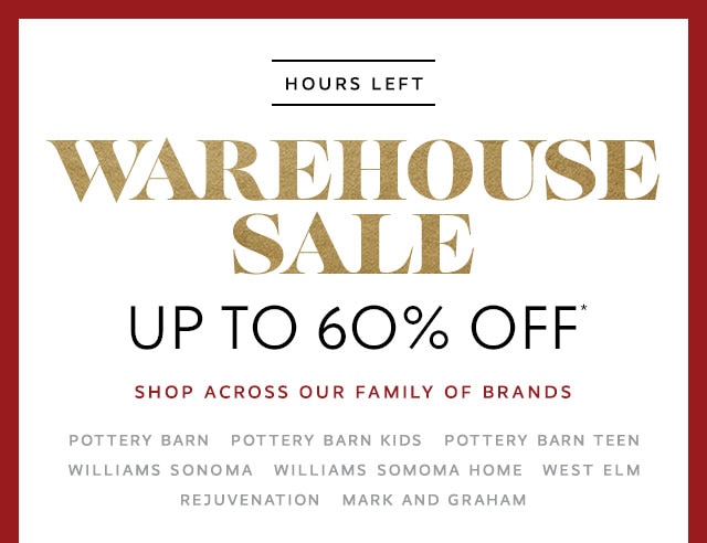 TODAY ONLUY - WAREHOUSE SALE