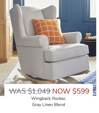 WINGBACK ROCKER, GRAY LINED BLEND