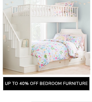 UP TO 40% OFF BEDROOM FURNITURE