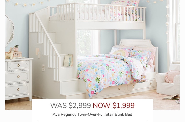 AVA REGENCY TWIN-OVER-FULL STAIR BUNK BED