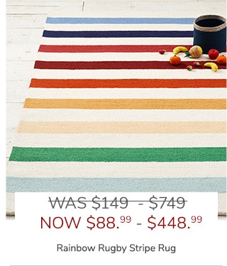 RAINBOW RUGBY STRIPE RUGS