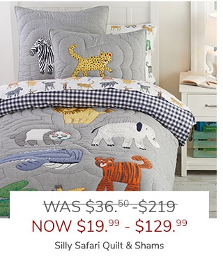 SILLY SAFARI QUILT & SHAMS