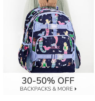 30-50% OFF BACKPACKS & MORE