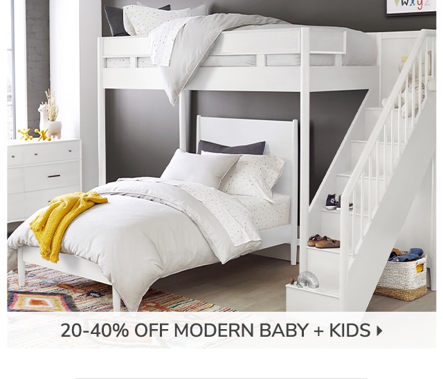 20-40% OFF MODERN BABY + KIDS