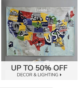 UP TP 50% OFF DECOR & LIGHTING