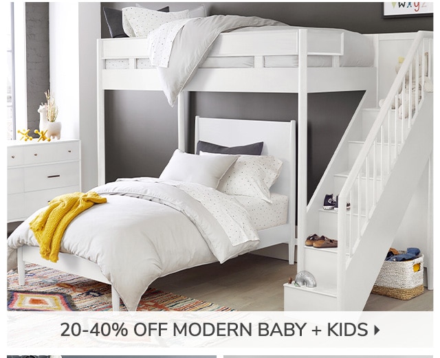 20-40% OFF MODERN BABY + KIDS