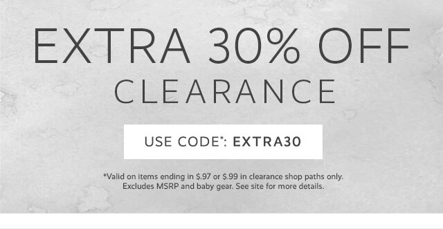 EXTRA 30% OFF CLEARANCE