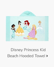 DISNEY PRINCESS KID BEACH HOODED TOWEL