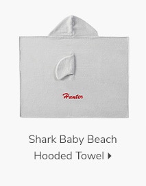 SHARK BABY BEACH HOODED TOWEL