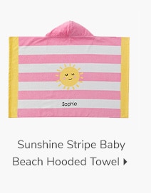 SUNSHINE STRIPE BABY BEACH HOODED TOWEL