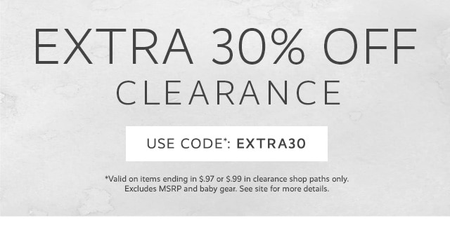 EXTRA 30% OFF CLEARANCE