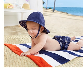 SHARK STRIPE BEACH TOWEL