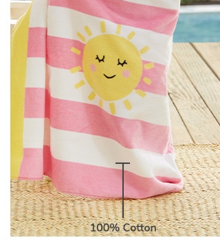 SUNSHINE STRIPE BABY BEACH TOWEL