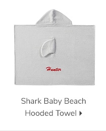 SHARK BABY BEACH HOODED TOWEL