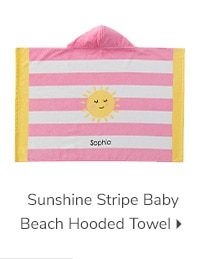 SUNSHINE STRIPE BABY BEACH HOODED TOWEL