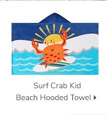 SURF CRAB KID BEACH HOODED TOWEL