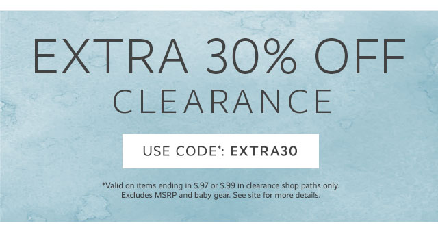 EXTRA 30% OFF CLEARANCE