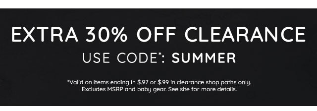 EXTRA 30% OFF CLEARANCE