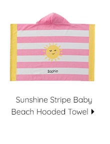 SUNSHINE STRIPE BABY BEACH HOODED TOWEL