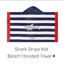 SHARK STRIPE KID BEACH TOWEL