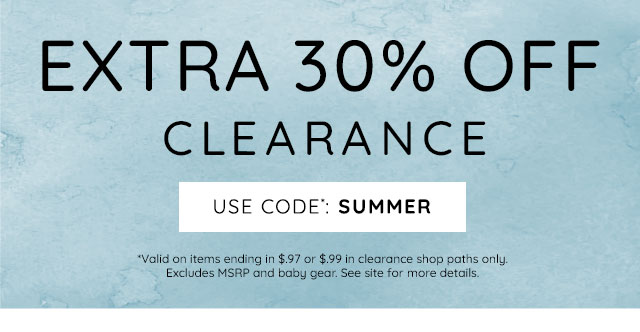 EXTRA 30% OFF CLEARANCE