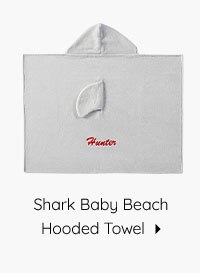 SHARK BABY BEACH HOODED TOWEL