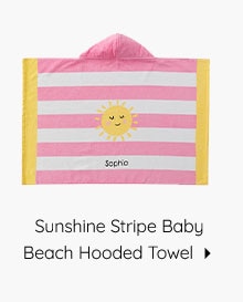 SUNSHINE STRIPE BABY BEACH HOODED TOWEL