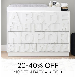 20-40% OFF MODERN BABY + KIDS