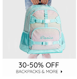 30-50% OFF BACKPACKS & MORE