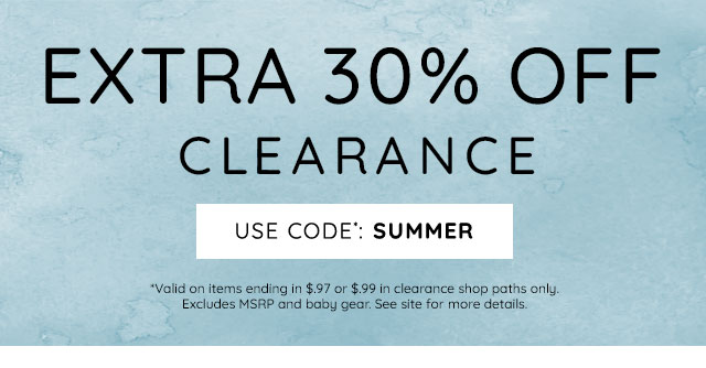 EXTRA 30% OFF CLEARANCE - USE CODE*: SUMMER