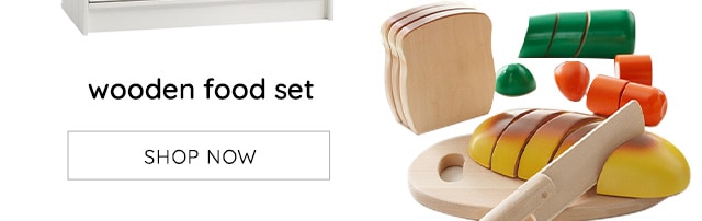 WOODEN FOOD SET